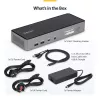 StarTech.com Triple-Monitor USB-C dokstacija, 140W klēpjdatora uzlādes doks MacBook Pro un Windows, 4K 60Hz HDMI vai DisplayPort, TAA