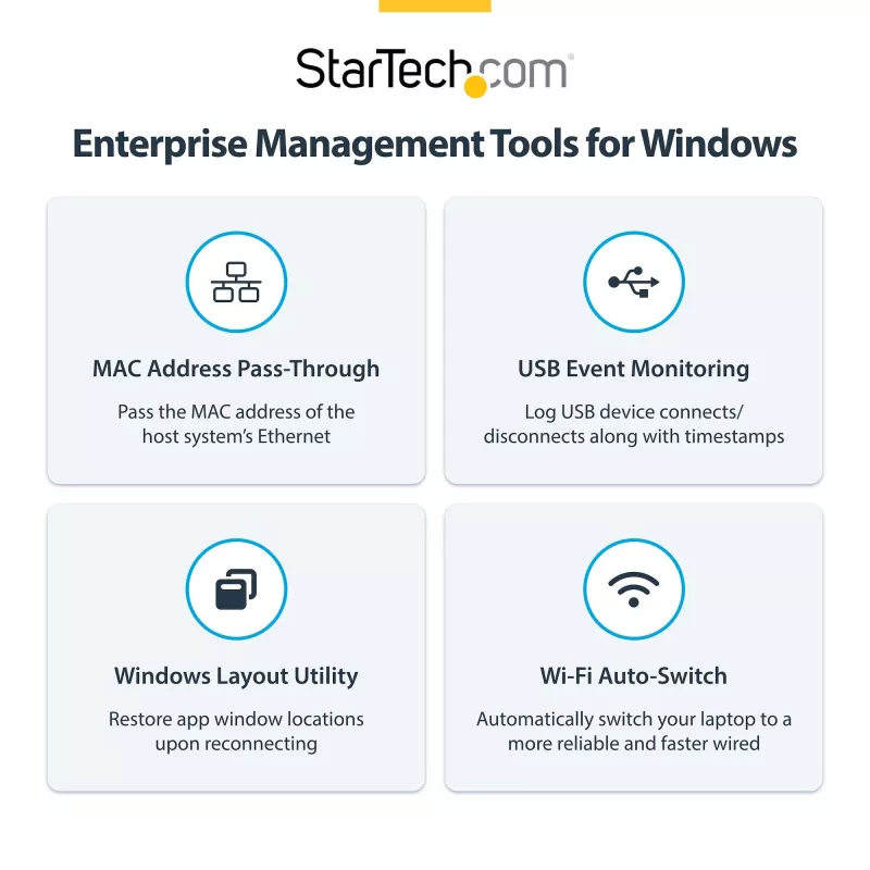 StarTech.com Triple-Monitor USB-C dokstacija, 140W klēpjdatora uzlādes doks MacBook Pro un Windows, 4K 60Hz HDMI vai DisplayPort, TAA
