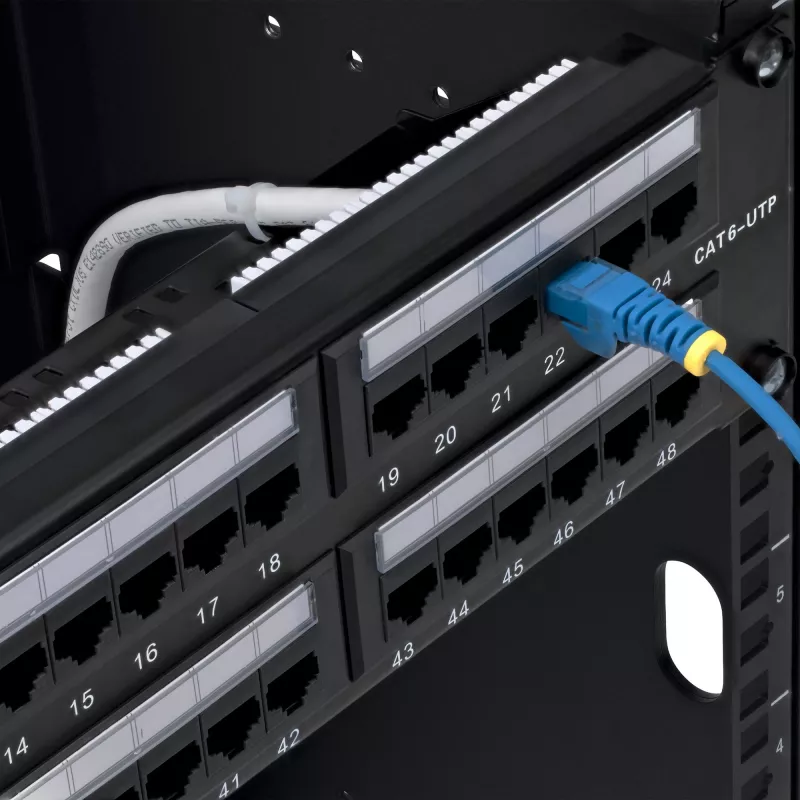 StarTech.com 48-portu 2U statņu Cat6 savienotājpanelis, RJ45, UTP, 110 ielaušanas, Cat 6 Ethernet savienotājpanelis tīkla servera statnei