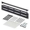 StarTech.com 48-portu 2U statņu Cat6 savienotājpanelis, RJ45, UTP, 110 ielaušanas, Cat 6 Ethernet savienotājpanelis tīkla servera statnei