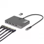 StarTech.com USB-C–četru monitoru darbstacijas adapteris, 4K 60Hz HDMI, 140W PD caurlaides uzlāde klēpjdatoram, USB pieslēgvieta bezvadu tastatūrai / pelei, TAA
