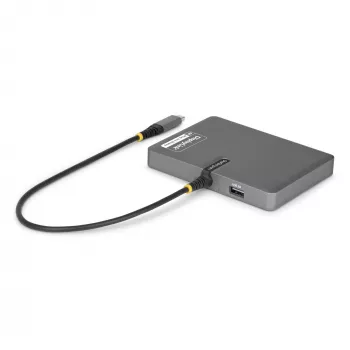 StarTech.com USB-C–četru monitoru darbstacijas adapteris, 4K 60Hz HDMI, 140W PD caurlaides uzlāde klēpjdatoram, USB pieslēgvieta bezvadu tastatūrai / pelei, TAA