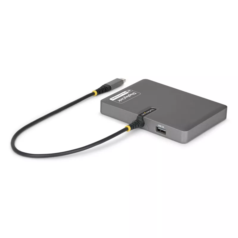 StarTech.com USB-C–četru monitoru darbstacijas adapteris, 4K 60Hz HDMI, 140W PD caurlaides uzlāde klēpjdatoram, USB pieslēgvieta bezvadu tastatūrai / pelei, TAA