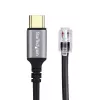 StarTech.com UR9-HEADSET-ADAPTER kabeļa savienotāju pārveidotājs USB-C RJ-9 Melns