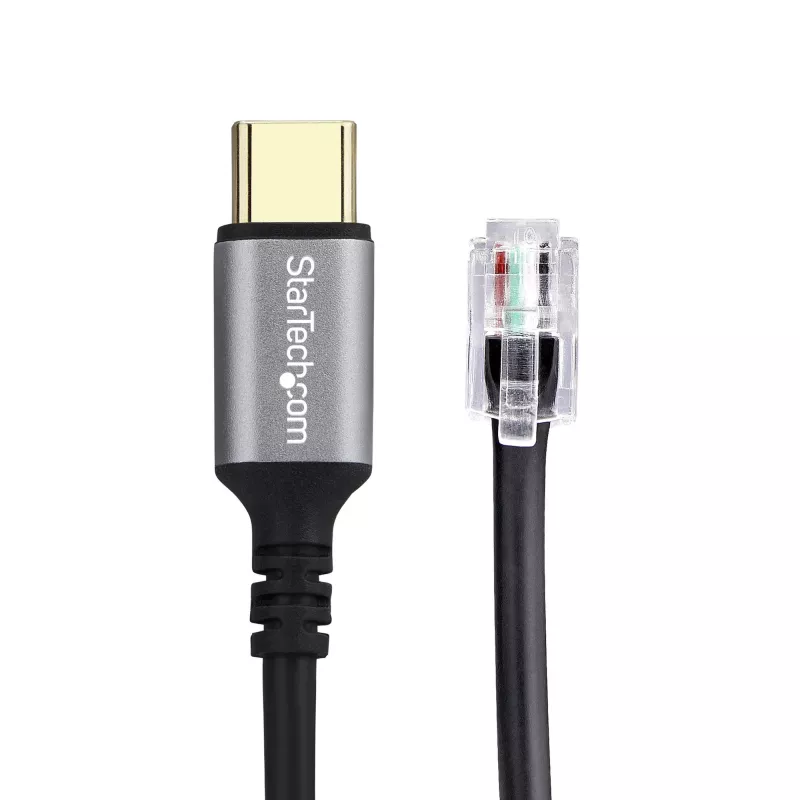 StarTech.com UR9-HEADSET-ADAPTER kabeļa savienotāju pārveidotājs USB-C RJ-9 Melns
