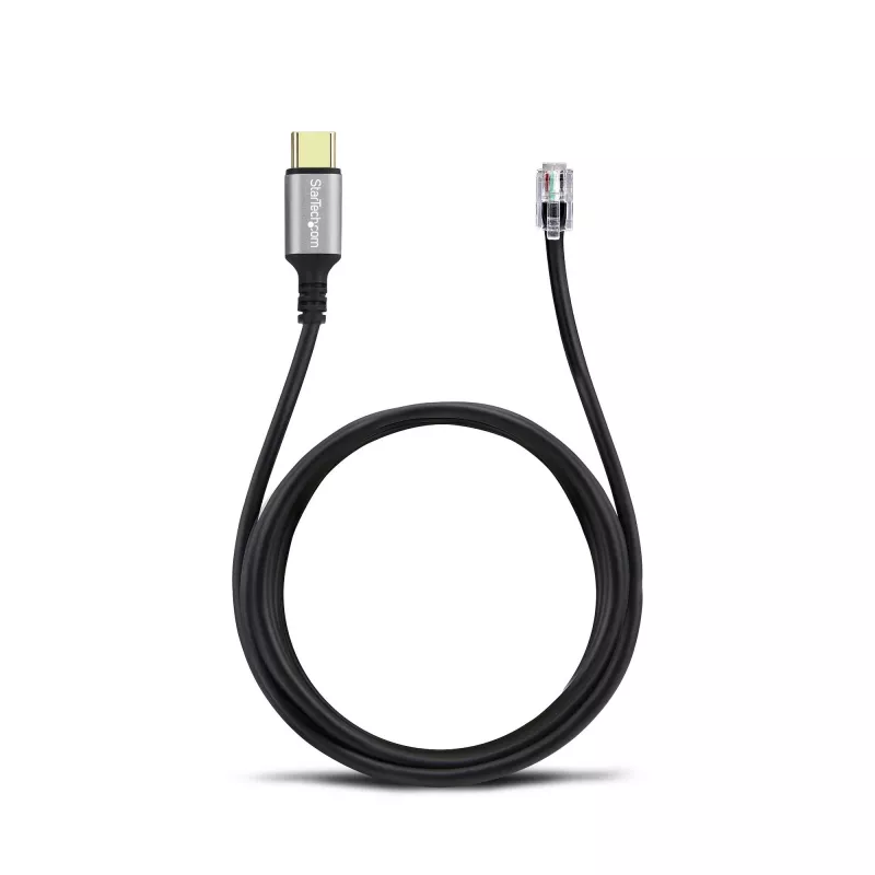 StarTech.com UR9-HEADSET-ADAPTER kabeļa savienotāju pārveidotājs USB-C RJ-9 Melns