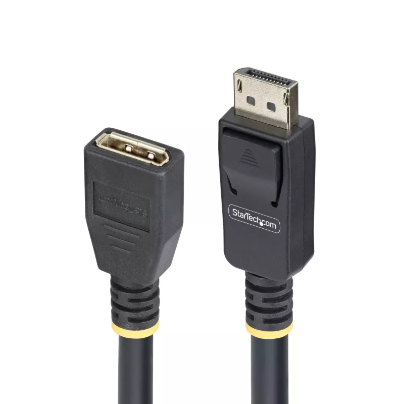 StarTech.com 3m DisplayPort 1.4 pagarināšanas kabelis, DP 1.4 pieslēgvietas aizsardzības kabelis, 8K 60Hz, DP tēviņš- sievišķi pagarināšanas adaptera vads, DisplayPort pagarināšanas kabelis, TPE apvalks, M/F