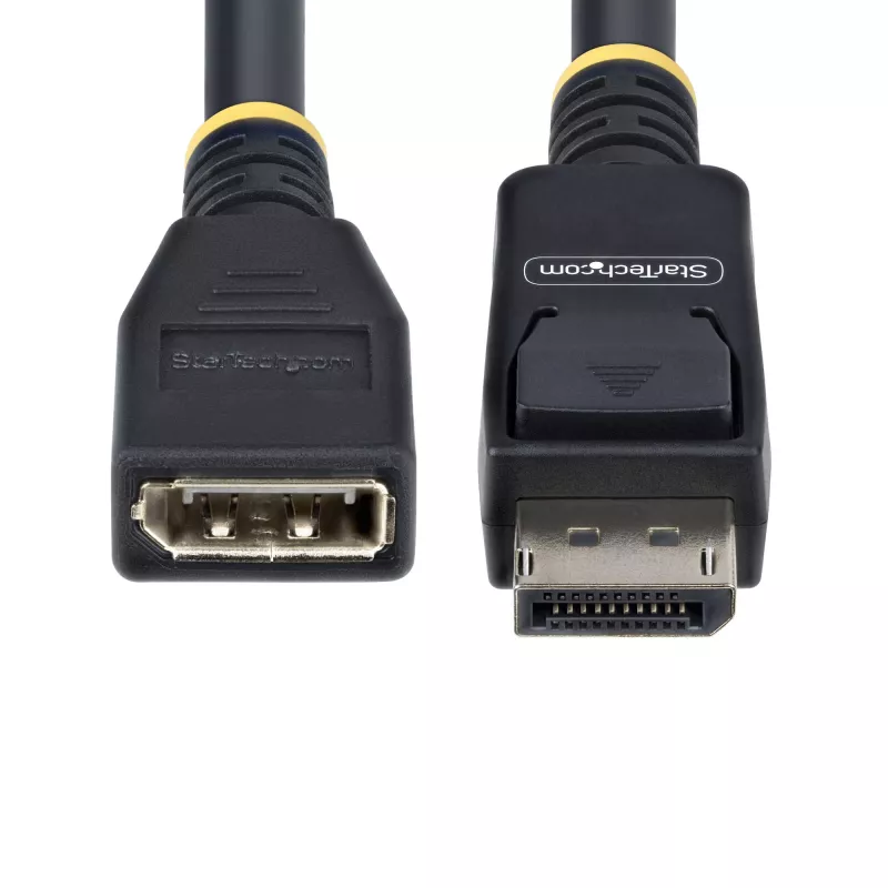 StarTech.com 3m DisplayPort 1.4 pagarināšanas kabelis, DP 1.4 pieslēgvietas aizsardzības kabelis, 8K 60Hz, DP tēviņš- sievišķi pagarināšanas adaptera vads, DisplayPort pagarināšanas kabelis, TPE apvalks, M/F