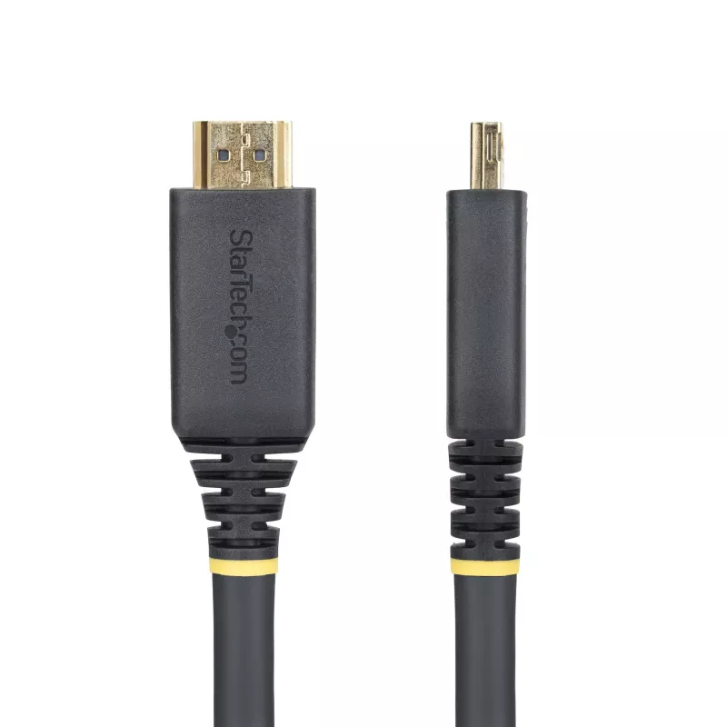 StarTech.com 35ft (10.6m) Active High Speed HDMI kabelis ar Gripping Connectors, 4K 60Hz/1440p 144Hz, HDR10/HDCP 2.2/ARC, 18Gbps, UHD HDMI 2.0 Cord for TV/Monitor/Display, TPE Jacket