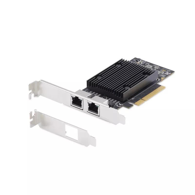 StarTech.com 2 portu PCIe 10Gb Ethernet tīkla karte, 10GbE tīkla interfeisa karte, Broadcom BCM57416 mikroshēmojums, divi RJ45 10GBase-T/Gigabit, NIC karte, TAA