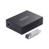 StarTech.com Gigabit Ethernet Copper-to-Fiber Media Converter, SM LC, 20km, 10/100/1000 Mbps, RJ45 uz LC, pilnībā metāla, 9K Jumbo kadri, TAA atbilstošs