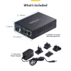 StarTech.com Gigabit Ethernet Copper-to-Fiber Media Converter, SM LC, 20km, 10/100/1000 Mbps, RJ45 uz LC, pilnībā metāla, 9K Jumbo kadri, TAA atbilstošs