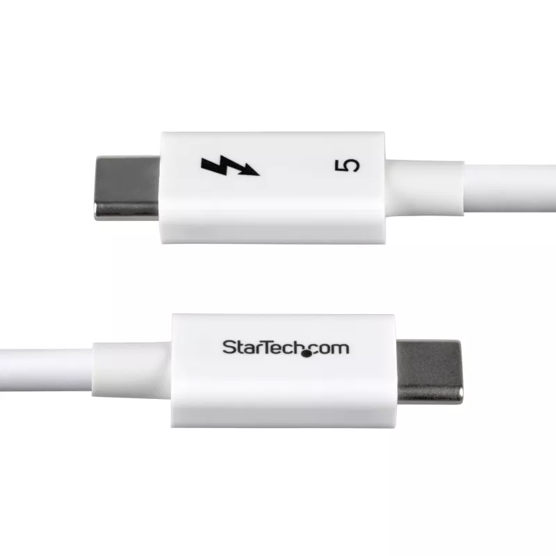 StarTech.com 3 pēdas (1 m) Thunderbolt 5 kabelis, 80 Gbps/līdz 120 Gbps, 240 W PD, 8K 60 Hz, sertificēts Thunderbolt kabelis, savietojams ar Thunderbolt 4/USB4/USB-C – balts