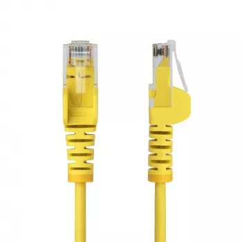 StarTech.com 1,5 m dzeltens plāns CAT6 Ethernet kabelis, bez aizķeršanās, 100 W PoE, UTP, LSZH, 28AWG tīra vara vads, plāns RJ45 tīkla ielāpu vads ar spriegojuma mazinātājiem, individuāli testēts