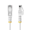 StarTech.com 3 m balts plāns CAT6 Ethernet kabelis, bez aizķeršanās, 100W PoE, UTP, LSZH, 28AWG tīra vara stieple, plāns RJ45 tīkla ielāpu vads ar spriegojuma samazināšanas elementiem, individuāli testēts