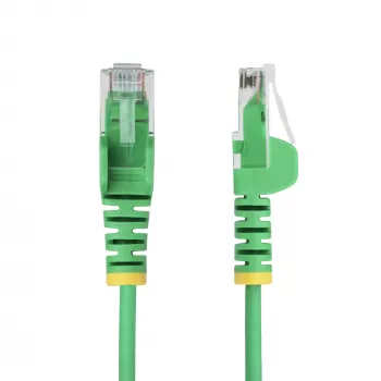 StarTech.com 3 m zaļš plāns CAT6 Ethernet kabelis, bez aizķeršanās, 100 W PoE, UTP, LSZH, 28 AWG tīra vara stieple, plāns RJ45 tīkla ielāpu vads ar stiepes mazināšanu, individuāli testēts