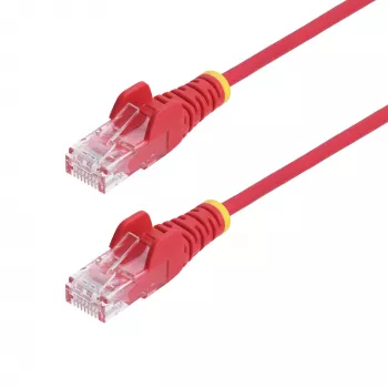StarTech.com 3m sarkans plāns CAT6 Ethernet kabelis, bez aizķeršanās, 100 W PoE, UTP, LSZH, 28AWG tīra vara stieple, plāns RJ45 tīkla ielāpu vads ar stiepes samazinājumiem, individuāli pārbaudīts