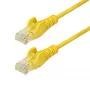 StarTech.com 3 m dzeltena plānā CAT6 Ethernet kabeļa, bez aizķeršanās, 100 W PoE, UTP, LSZH, 28 AWG tīra vara stieple, plāns RJ45 tīkla ielāpu vads ar spriegojuma mazināšanas elementiem, individuāli pārbaudīts
