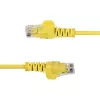 StarTech.com 5 m dzeltens plāns CAT6 Ethernet kabelis, bez aizķeršanās, 100 W PoE, UTP, LSZH, 28 AWG tīra vara vads, plāns RJ45 tīkla ielāpu vads ar spriegojuma samazināšanu, individuāli testēts