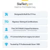 StarTech.com 5m oranžs plāns CAT6 Ethernet kabelis, bez aizķeršanās, 100W PoE, UTP, LSZH, 28AWG tīra vara stieple, plāns RJ45 tīkla ielāpu vads ar stiepes mazināšanas elementiem, individuāli pārbaudīts