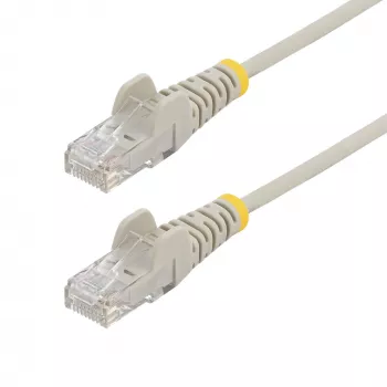 StarTech.com 7m pelēks plāns CAT6 Ethernet kabelis, bez aizķeršanās, 100 W PoE, UTP, LSZH, 28 AWG tīra vara stieple, plāns RJ45 tīkla ielāpu vads ar spriedzes mazinātājiem, individuāli testēts