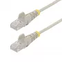 StarTech.com 7m pelēks plāns CAT6 Ethernet kabelis, bez aizķeršanās, 100 W PoE, UTP, LSZH, 28 AWG tīra vara stieple, plāns RJ45 tīkla ielāpu vads ar spriedzes mazinātājiem, individuāli testēts