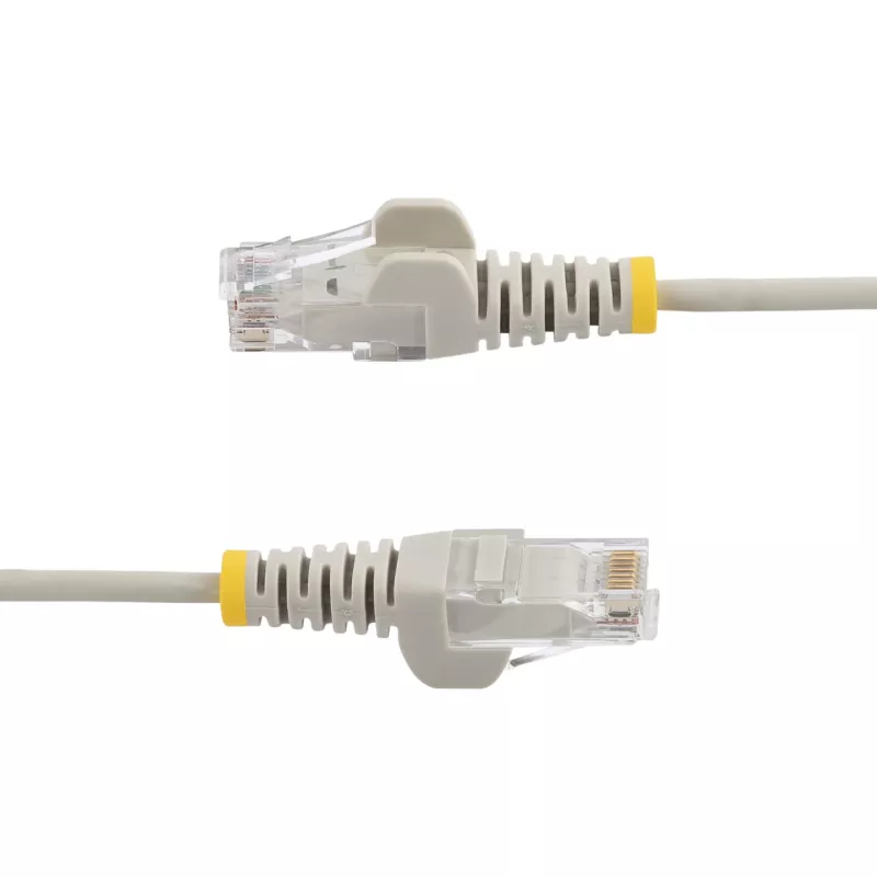 StarTech.com 7m pelēks plāns CAT6 Ethernet kabelis, bez aizķeršanās, 100 W PoE, UTP, LSZH, 28 AWG tīra vara stieple, plāns RJ45 tīkla ielāpu vads ar spriedzes mazinātājiem, individuāli testēts