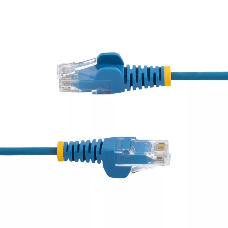 StarTech.com 10m plāns zils CAT6 Ethernet kabelis, bez aizķeršanās, 100W PoE, UTP, LSZH, 28AWG tīra vara stieple, plāns RJ45 tīkla plākstera vads ar spriegojuma mazinātājiem, individuāli testēts