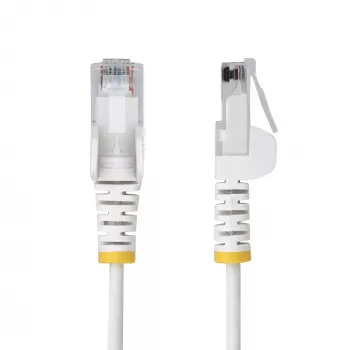 StarTech.com 10m balts plāns CAT6 Ethernet kabelis, bezķepšu, 100W PoE, UTP, LSZH, 28AWG tīra vara stieple, plāns RJ45 tīkla ielāpu vads ar stiepes mazinātājiem, individuāli testēts