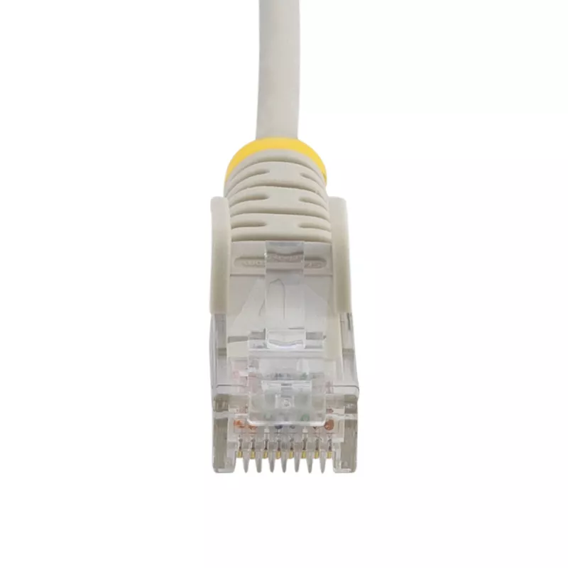 StarTech.com 15 m pelēks plāns CAT6 Ethernet kabelis, bez aizķeršanās, 100W PoE, UTP, LSZH, 28AWG tīra vara dzīsla, plāns RJ45 tīkla ielāpu vads ar sprieguma atvieglojumiem, individuāli testēts