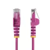 StarTech.com 1 m rozā plānā Cat6 Ethernet kabelis, bezķērājuma, 100 W PoE, UTP, LSZH, 28 AWG tīra vara stieple, plāns RJ45 tīkla plākstera vads ar stiepes slodzes novēršanas elementiem, individuāli testēts