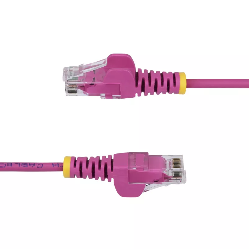 StarTech.com 7 m rozā plāns CAT6 Ethernet kabelis, bez aizķeršanās, 100 W PoE, UTP, LSZH, 28 AWG tīra vara stieple, plāns RJ45 tīkla plākstera vads ar spriedzes samazināšanu, individuāli testēts