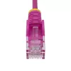 StarTech.com 15m rozā plāns CAT6 Ethernet kabelis, bez aizķeršanās, 100 W PoE, UTP, LSZH, 28AWG tīra vara stieple, plāns RJ45 tīkla ielāpu vads ar spriedzes samazināšanu, individuāli testēts
