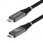 StarTech.com 1m (3ft) USB4 kabelis, 80 Gbps, USB-IF sertificēts USB-C kabelis, 240 W PD, 8K 120 Hz/4K 240 Hz DP2.1 DP80, TPE apvalks, Thunderbolt 4 saderīgs - melns USB-C vads