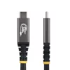 StarTech.com 1m (3ft) USB4 kabelis, 80 Gbps, USB-IF sertificēts USB-C kabelis, 240 W PD, 8K 120 Hz/4K 240 Hz DP2.1 DP80, TPE apvalks, Thunderbolt 4 saderīgs - melns USB-C vads