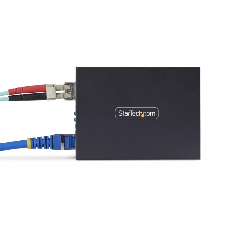 StarTech.com Gigabit Ethernet varu-optiskās šķiedras multivides pārveidotājs, VM LC, 40 km, 10/100/1000 Mb/s, RJ45 uz LC, pilnībā metālisks, 9K jumbo kadri, TAA atbilstošs