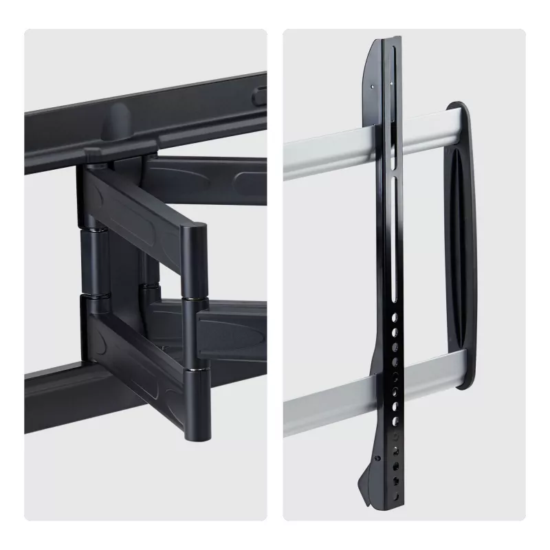 StarTech.com īpaši plāns, kustīgs TV sienas stiprinājums līdz 65 collu un 99 mārciņu/45 kg plakaniem ekrāniem, VESA 600x400, TAA atbilstošs zema profila kronšteins
