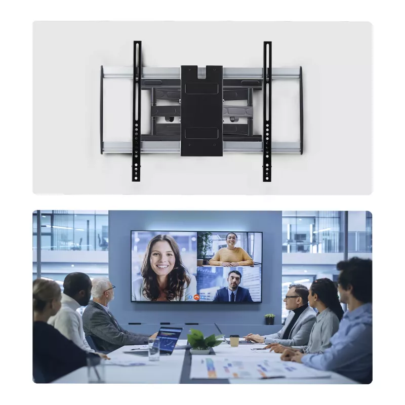 StarTech.com īpaši plāns, kustīgs TV sienas stiprinājums līdz 65 collu un 99 mārciņu/45 kg plakaniem ekrāniem, VESA 600x400, TAA atbilstošs zema profila kronšteins
