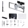 StarTech.com lieljaudas regulējams TV stiprinājums pie sienas līdz 100 collu un 187,4 mārciņu/85 kg plakaniem ekrāniem, VESA 800x500, zema profila kronšteins, atbilst TAA prasībām