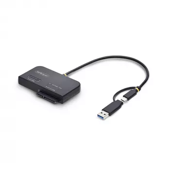 StarTech.com USB-C/USB-A uz M.2 NVMe un 2,5 collu/3,5 collu SATA adapteris, 10 Gbps, bezinstrumentu ārējais SSD cietā diska lasītājs, B+M/M-Key