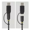 StarTech.com USB-C/USB-A uz M.2 NVMe un 2,5 collu/3,5 collu SATA adapteris, 10 Gbps, bezinstrumentu ārējais SSD cietā diska lasītājs, B+M/M-Key