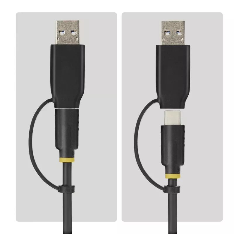 StarTech.com USB-C/USB-A uz M.2 NVMe un 2,5 collu/3,5 collu SATA adapteris, 10 Gbps, bezinstrumentu ārējais SSD cietā diska lasītājs, B+M/M-Key