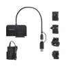StarTech.com USB-C/USB-A uz M.2 NVMe un 2,5 collu/3,5 collu SATA adapteris, 10 Gbps, bezinstrumentu ārējais SSD cietā diska lasītājs, B+M/M-Key