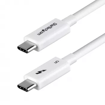 StarTech.com 2,6 pēdas (80 cm) Thunderbolt 5 kabelis, 80 Gbps / līdz 120 Gbps, 240 W PD, 8K 60 Hz, sertificēts Thunderbolt kabelis, saderīgs ar Thunderbolt 4 / USB4 / USB-C – balts