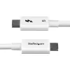 StarTech.com 2,6 pēdas (80 cm) Thunderbolt 5 kabelis, 80 Gbps / līdz 120 Gbps, 240 W PD, 8K 60 Hz, sertificēts Thunderbolt kabelis, saderīgs ar Thunderbolt 4 / USB4 / USB-C – balts