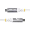 StarTech.com 50cm (1,6 pēdu) USB4 kabelis, 80Gbps, USB-IF sertificēts USB-C kabelis, 240W PD, 8K 120Hz/4K 240Hz DP2.1 DP80, TPE apvalks, Thunderbolt 4 saderīgs — balts USB-C vads