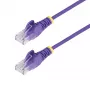 StarTech.com 25cm violeta plāns CAT6 Ethernet kabelis, Snagless, 100W PoE, UTP, LSZH, 28AWG Pure Bare Copper Wire, plāns RJ45 tīkls Patch Cord w/Strain Reliefs, Individually Tested
