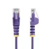 StarTech.com 25cm violeta plāns CAT6 Ethernet kabelis, Snagless, 100W PoE, UTP, LSZH, 28AWG Pure Bare Copper Wire, plāns RJ45 tīkls Patch Cord w/Strain Reliefs, Individually Tested