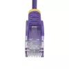 StarTech.com 25cm violeta plāns CAT6 Ethernet kabelis, Snagless, 100W PoE, UTP, LSZH, 28AWG Pure Bare Copper Wire, plāns RJ45 tīkls Patch Cord w/Strain Reliefs, Individually Tested