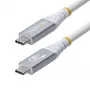 StarTech.com 3 m (10 pēdu) USB4 kabelis, 20 Gbps, USB-IF sertificēts USB-C kabelis, 60 W PD, 4K 120 Hz DP 1.4, TPE apvalks, balta USB-C vads